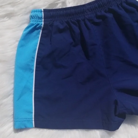 RARE Vintage ADIDAS high waisted running Shorts bright Blue White & Navy striped - Picture 9 of 12